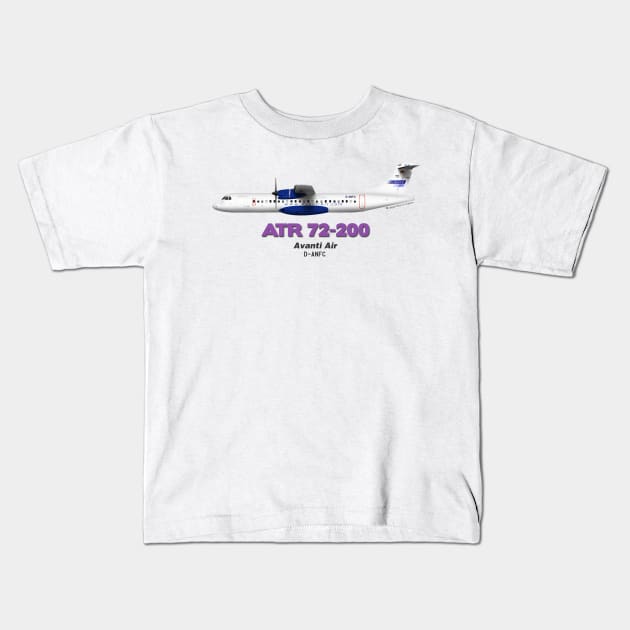 Avions de Transport Régional 72-200 - Avanti Air Kids T-Shirt by TheArtofFlying